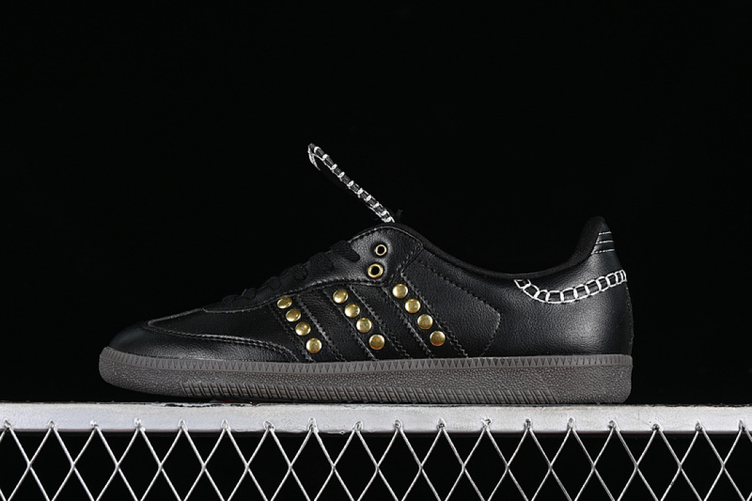 Adidas [IG4303]-[SAMBA OG WALES BONNER STUDDED PACK BLACK CORE BLACK/CREAM WHITE]-[UNISEX:35-45] - Image 3