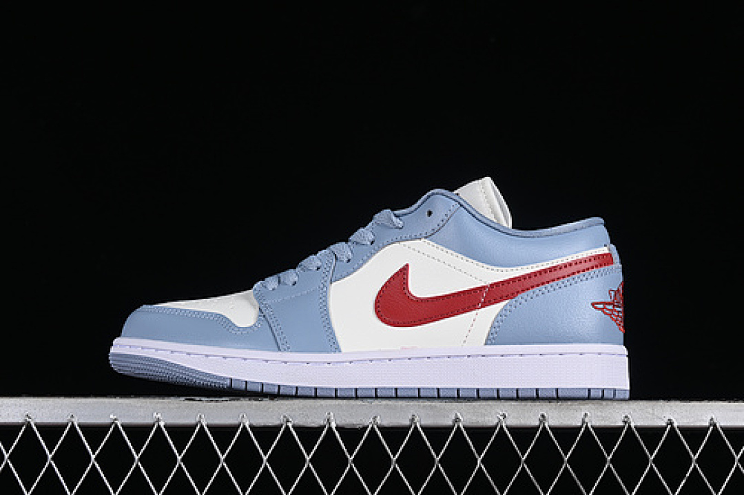 Jordan AIR Jordan 1 LOW SAIL/BLUE GREY/WHITE/DUNE RED · DC0774-164, photo 1