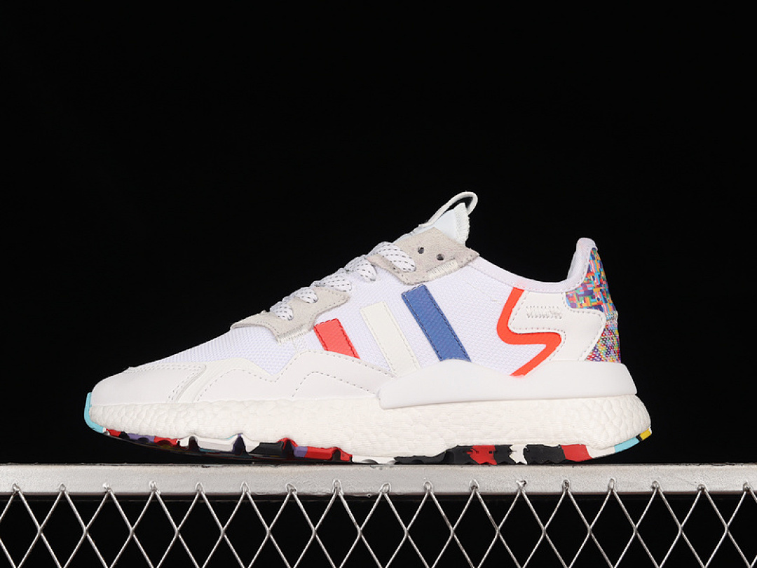 Unbranded [CG6198]-[NITE JOGGER BOOST SHOES CLOUD WHITE/BLUE/RED]-[WOMAN:36-39]-[MAN:40-45], photo 1