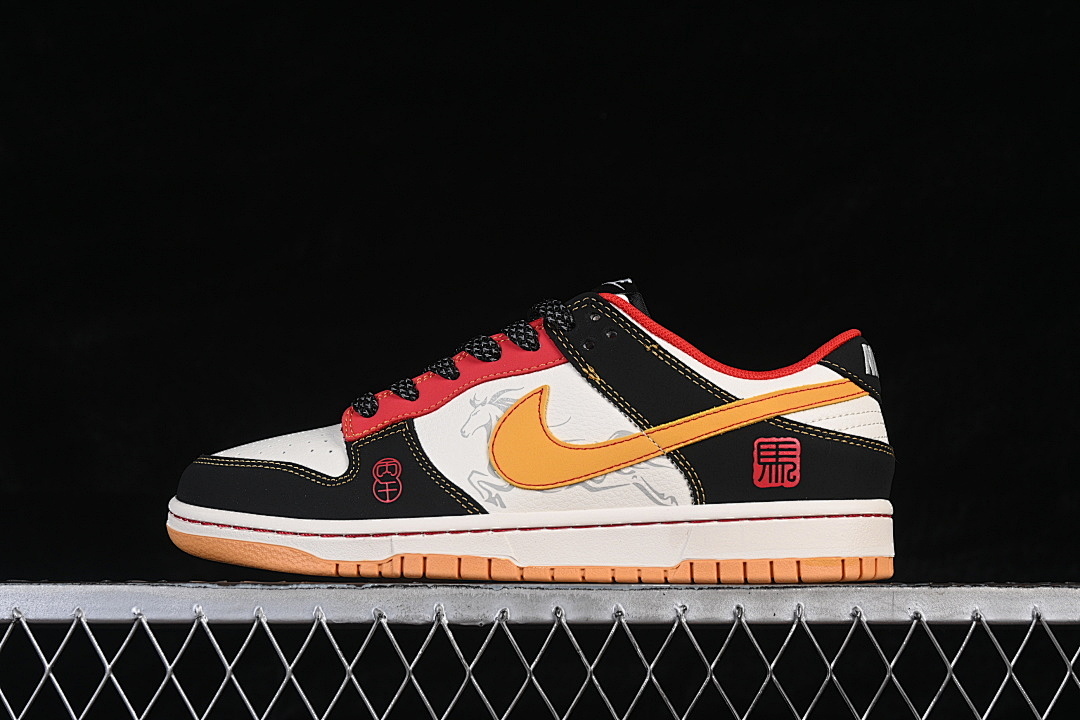 Unbranded [QW5288-107]-[SB DUNK LOW LOW-TOP CASUAL SKATE SHOES WHITE/BLACK/RED]-[WOMAN:36-39]-[MAN:40-45], photo 1