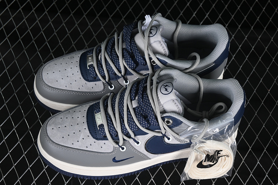 Nike [SJ1198-111]-[AIR FORCE 1 07 LOW WHITE/GREY/BLUE]-[WOMAN:36-39]-[MAN:40-45] - Image 12