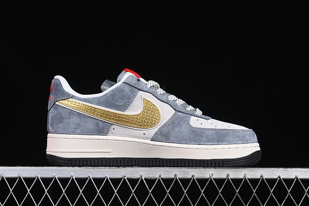 Nike [XZ2025-688]-[AIR FORCE 1 07 LOW WHITE/GREY/BLUE/GOLD/RED]-[WOMAN:36-39]-[MAN:40-45] - Image 16