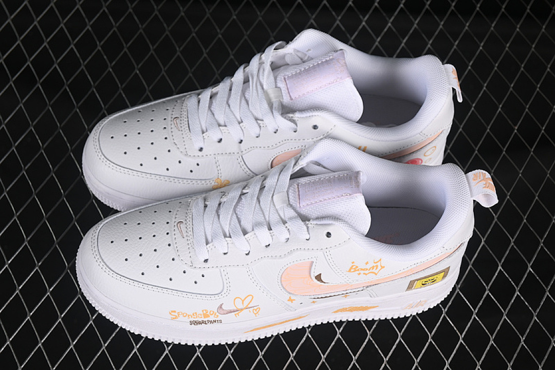 Nike [FB8971-070]-[AIR FORCE 1 07 LOW SPONGEBOB SQUAREPANTS WHITE/PINK/YELLOW]-[UNISEX:36-45] - Image 11