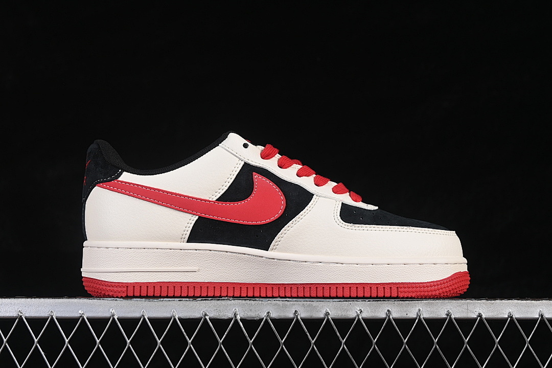 Nike [XD0028-016]-[AIR FORCE 1 07 LOW CASUAL SNEAKERS WHITE/BLACK/RED]-[WOMAN:36-39]-[MAN:40-45] - Image 16