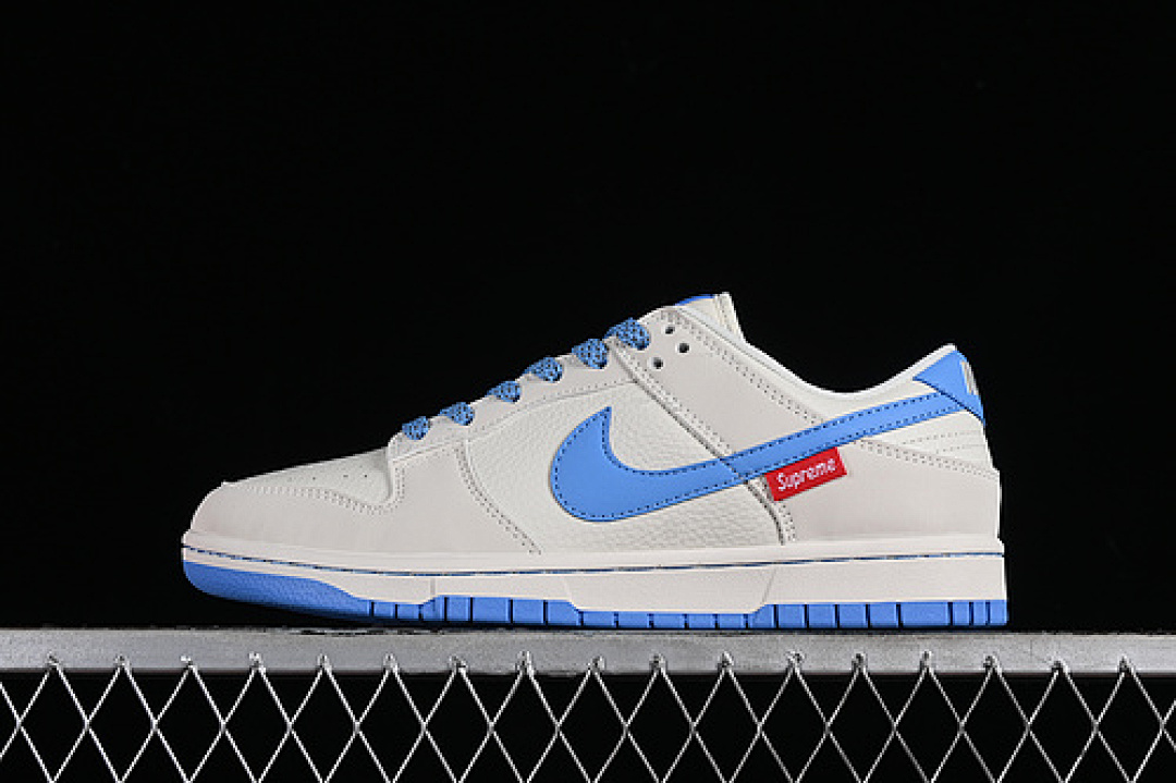 Supreme [DQ1098-369]-[SUPREME X SB DUNK LOW WHITE/GREY/BLUE]-[WOMAN:36-39]-[MAN:40-45], photo 1