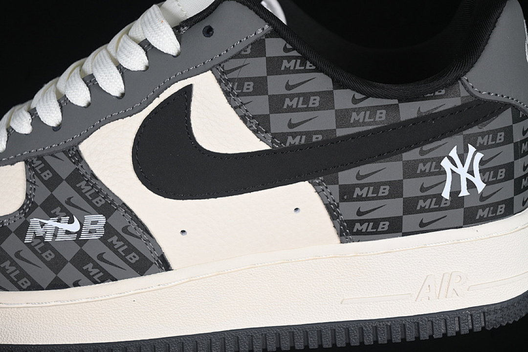 Nike [DF0188-038]-[AIR FORCE 1 07 LOW MLB WHITE/BLACK/GREY]-[WOMAN:36-39]-[MAN:40-45] - Image 8