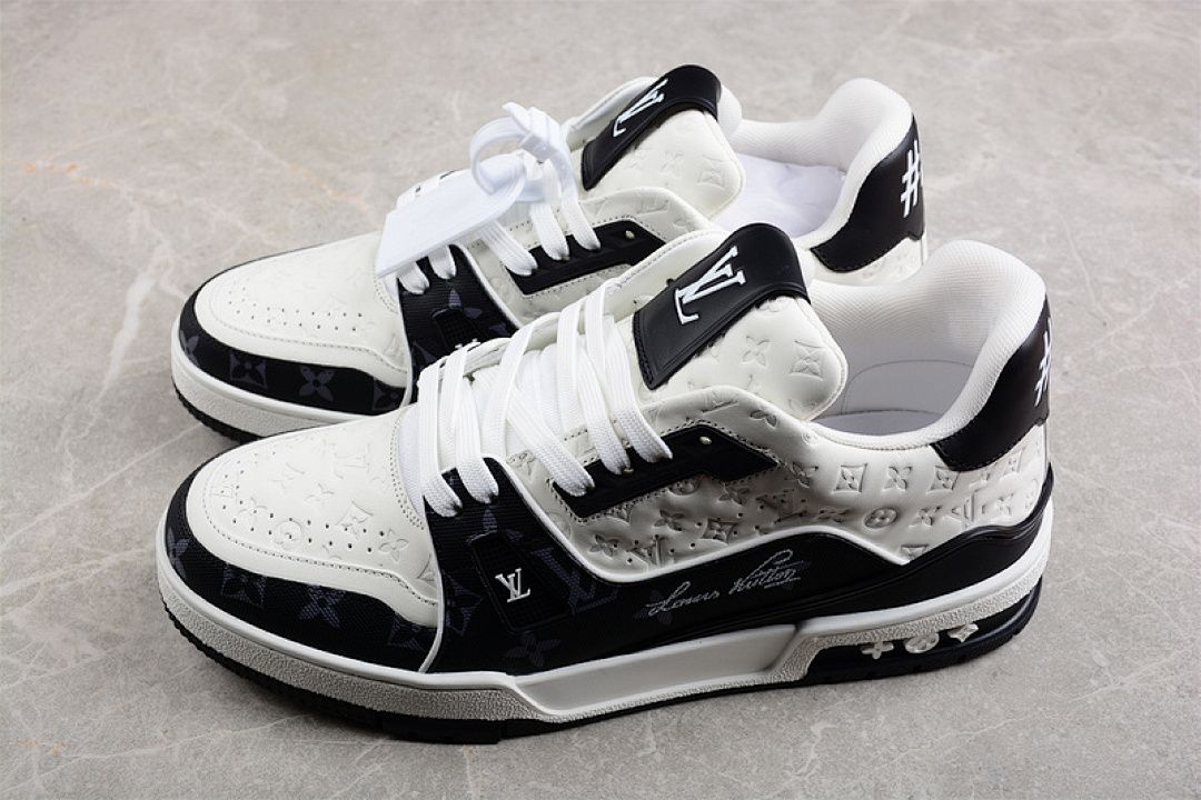 Louis Vuitton [L*V TRAINER LOW SNEAKERS WHITE/BLACK/WHITE]-[WOMAN:36-39]-[MAN:40-45] - Image 10