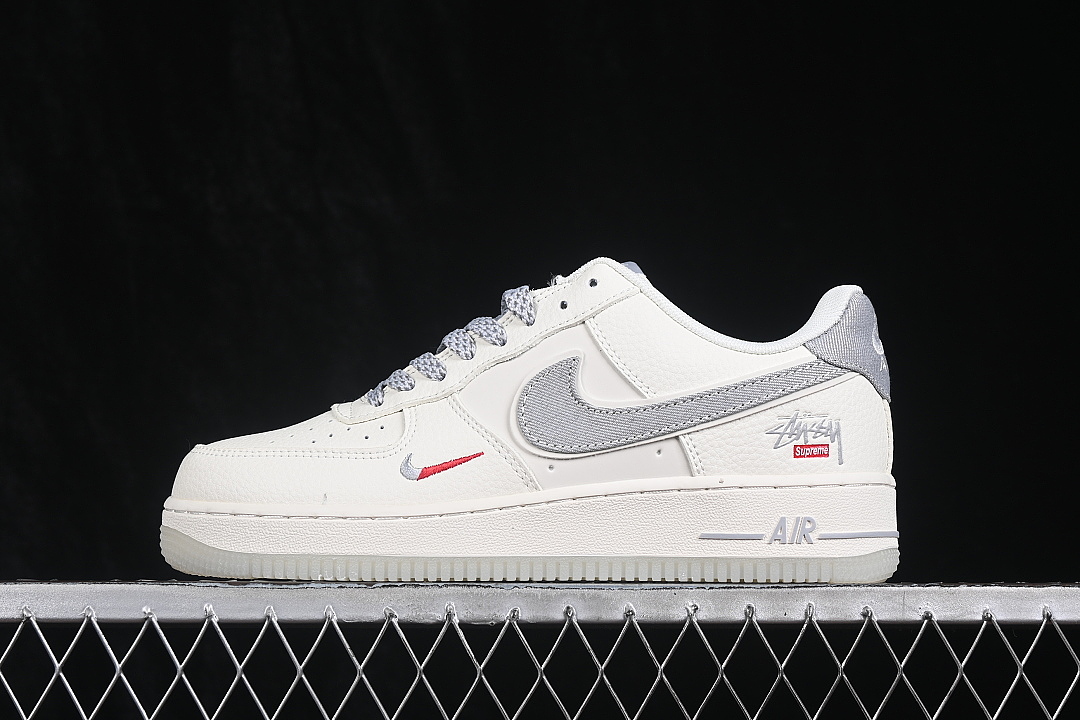 Nike [DN9688-106]-[AIR FORCE 1 07 LOW CASUAL SNEAKERS WHITE/GREY/WHITE]-[WOMAN:36-39]-[MAN:40-45] - Image 2