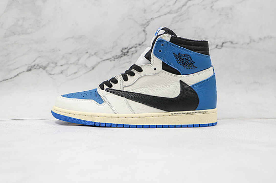 Jordan Jordan [DH3227-105]-[TRAVIS SCOTT FRAGMENT AIR 1 RETRO HIGH OG WHITE/BLUE/BLACK]-[UNISEX:36-46], photo 1