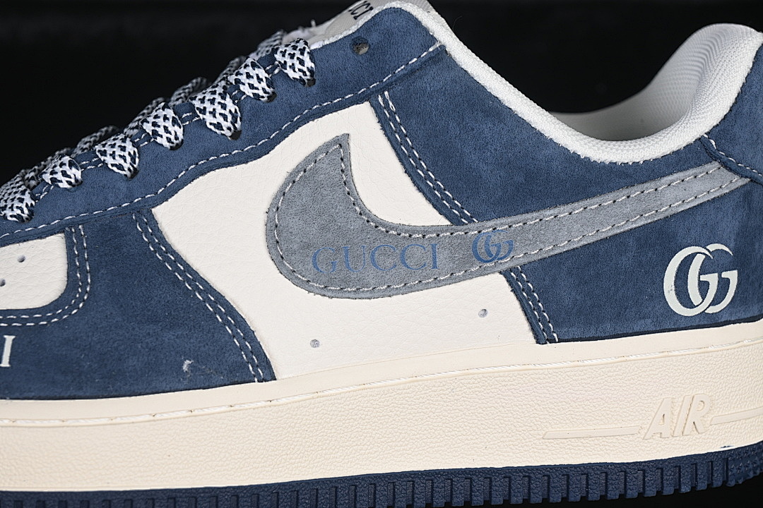 Nike [XL1979-139]-[AIR FORCE 1 07 LOW WHITE/BLUE/GREY]-[WOMAN:36-39]-[MAN:40-45] - Image 8