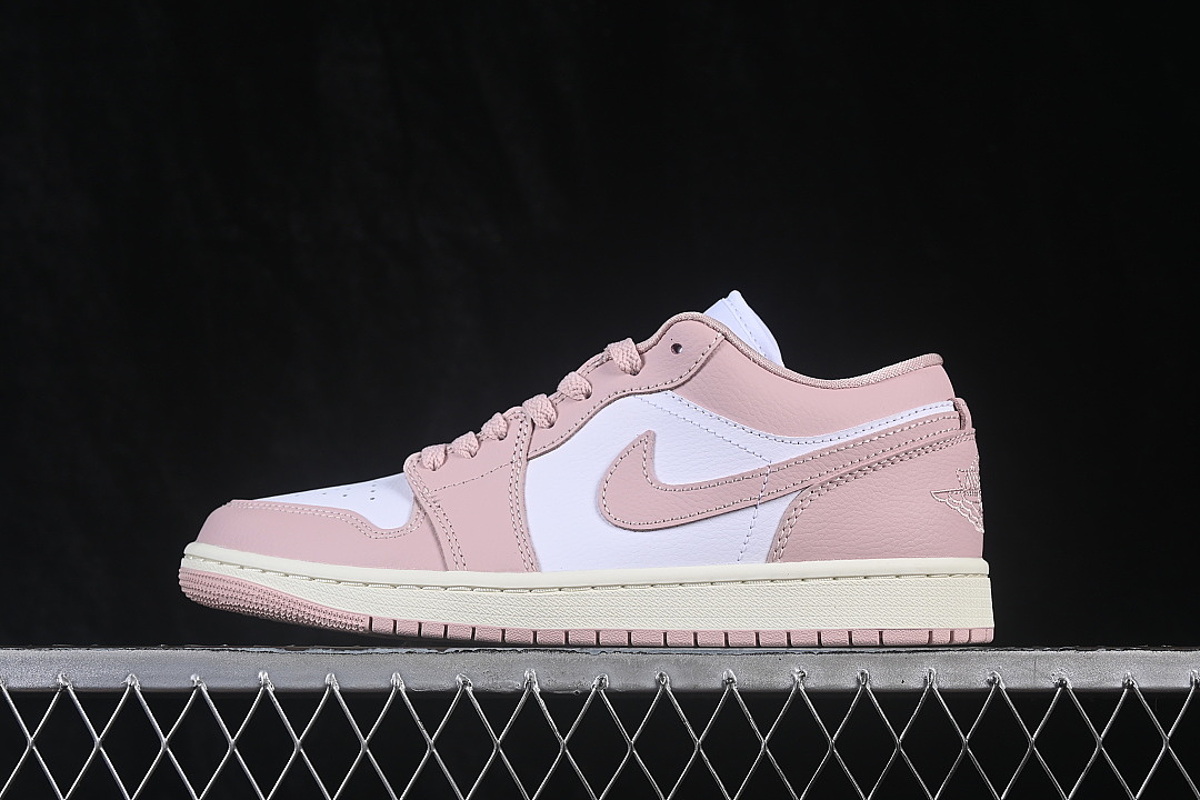 Jordan AIR Jordan 1 LOW AJ1 BASKETBALL SHOES PINK/WHITE · DC0774-162, photo 1