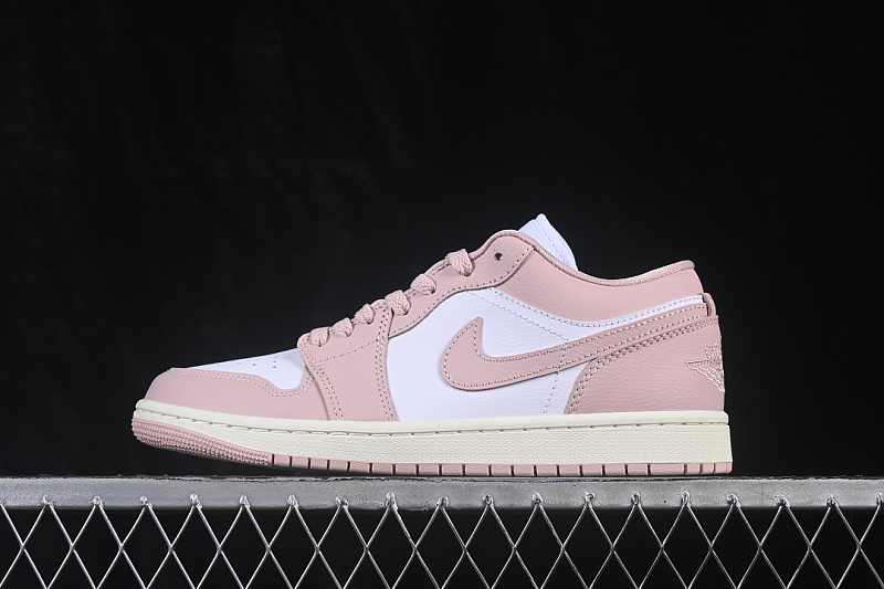 Jordan AIR Jordan 1 LOW AJ1 BASKETBALL SHOES PINK/WHITE · DC0774-162, photo 1