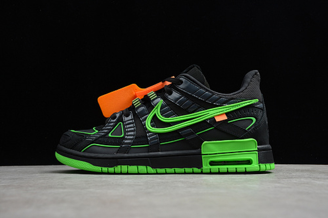 Off-White [CU6015-001]-[OW X AIR RUBBER DUNK BLACK/WHITE-GREEN STRIKE]-[WOMAN:36-39]-[MAN:40-47], photo 1