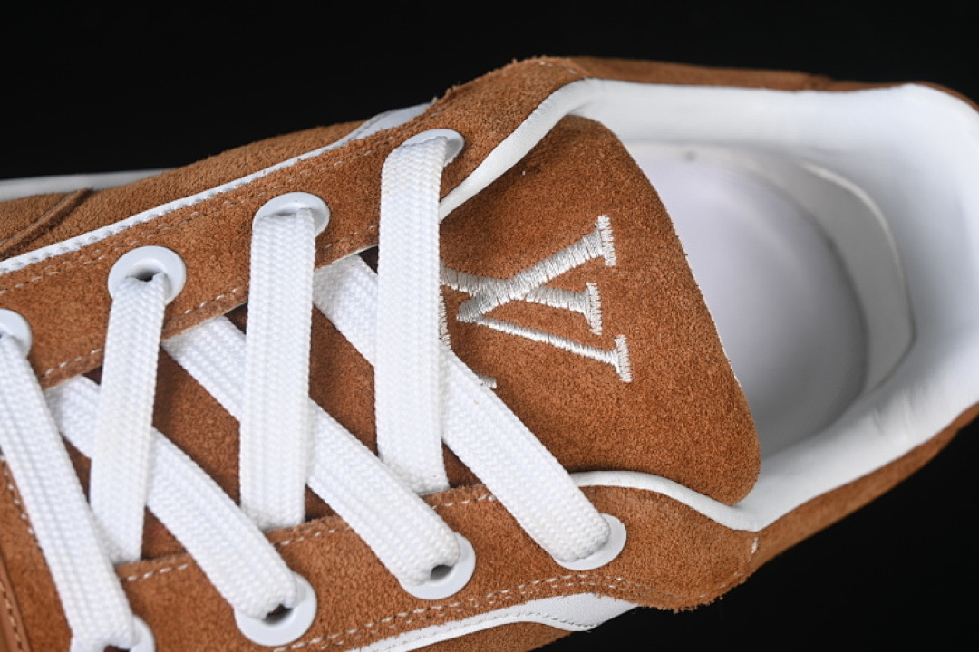 Louis Vuitton [LOUIS VUITTON SKATE SNEAKER CLASSIC 2025SS BROWN/WHITE]-[MAN:39-45] - Image 9