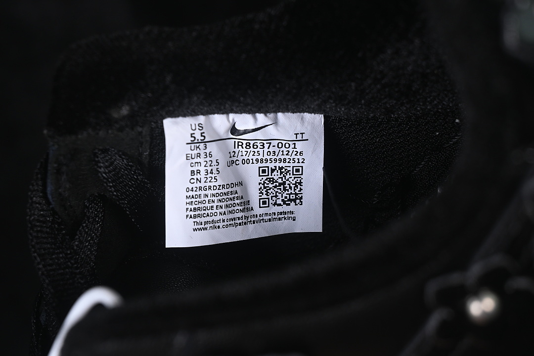 Nike [IR8637-001]-[AIR FORCE 1 07 LOW CASUAL SNEAKERS BLACK/INKINESS]-[WOMAN:35.5-39]-[MAN:40-40.5] - Image 5