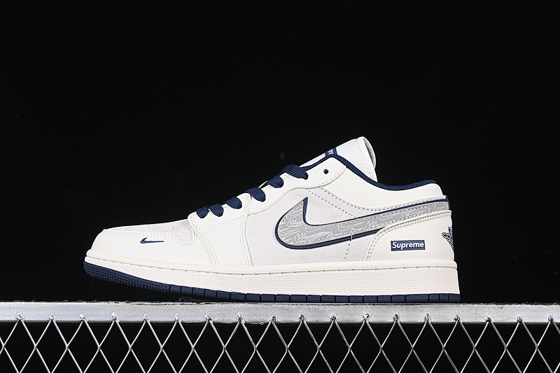 Jordan AIR Jordan 1 LOW SUPREME WHITE/GREY/BLUE · XX3318-368, photo 1