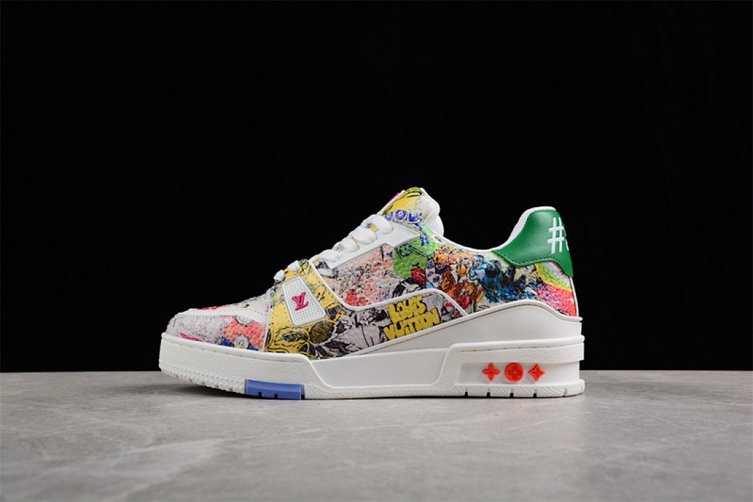 Louis Vuitton [L*V 2022 TRAINER SNEAKERS WHITE/MULTI-COLOR/MULTI-COLOR]-[MAN:38-45], photo 1