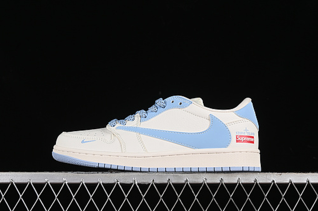 Jordan [BB6588-105]-[TRAVIS SCOTT X FRAGMENT DESIGN AIR JORDAN 1 LOW OG SP OFF WHITE/BLUE]-[36-45], photo 1