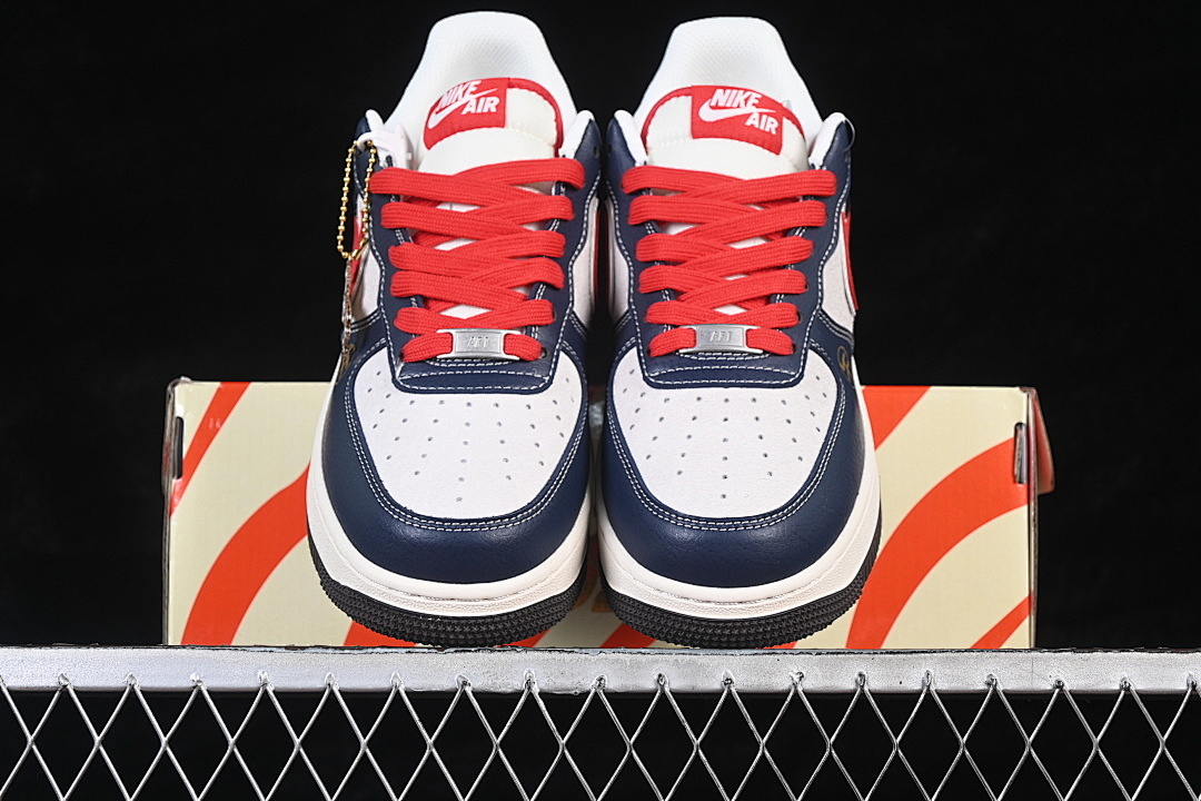 Nike [HT5088-617]-[AIR FORCE 1 07 LOW WHITE/NAVY BLUE/RED]-[WOMAN:36-39]-[MAN:40-45] - Image 13