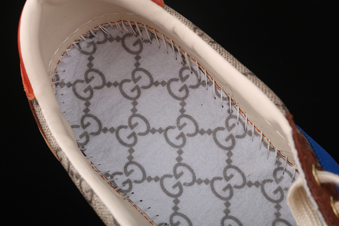 Gucci [GU*CCI ACE EMBROIDERED LOW-TOP SNEAKER BROWN/BLUE]-[UNISEX:38-44] - Image 6