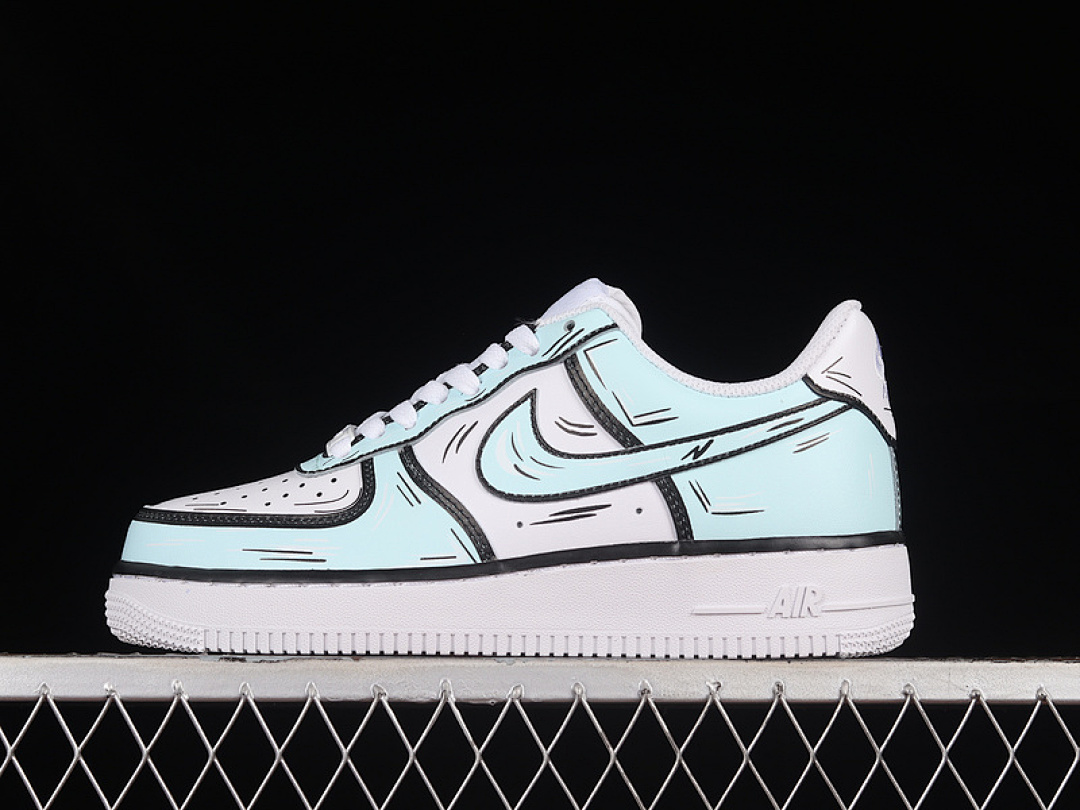 Nike [CW2288-200]-[AIR FORCE 1 07 LOW WHITE/BLACK/BLUE]-[WOMAN:36-39]-[MAN:40-45], photo 1