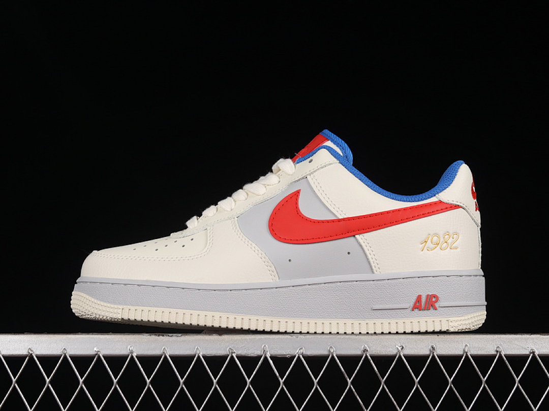 Nike [CW0088-918]-[AIR FORCE 1 LOW 07 TOFFEE BEIGE/BLUE/RED]-[WOMAN:36-39]-[MAN:40-45], photo 1