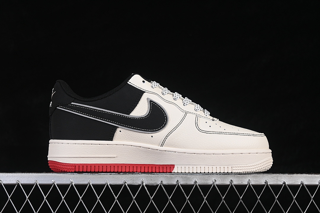 Nike [MZ9588-836]-[AIR FORCE 1 07 LOW CASUAL SNEAKERS WHITE/ BLACK/RED]-[WOMAN:36-39]-[MAN:40-45] - Image 16