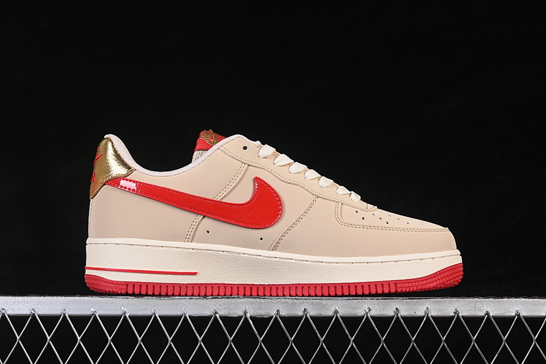 Nike [NH0601-526]-[AIR FORCE 1 07 LOW CASUAL SNEAKERS BROWN/RED]-[WOMAN:36-39]-[MAN:40-45] - Image 16