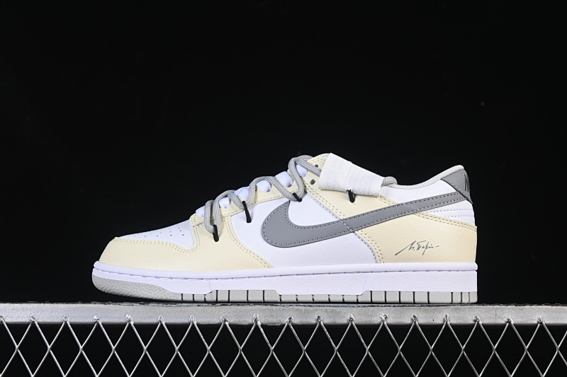 Nike DUNK LOW BANDAGE TOP CUSHION SHOES WHITE/GREY/BEIGE · HF5441-105, photo 1