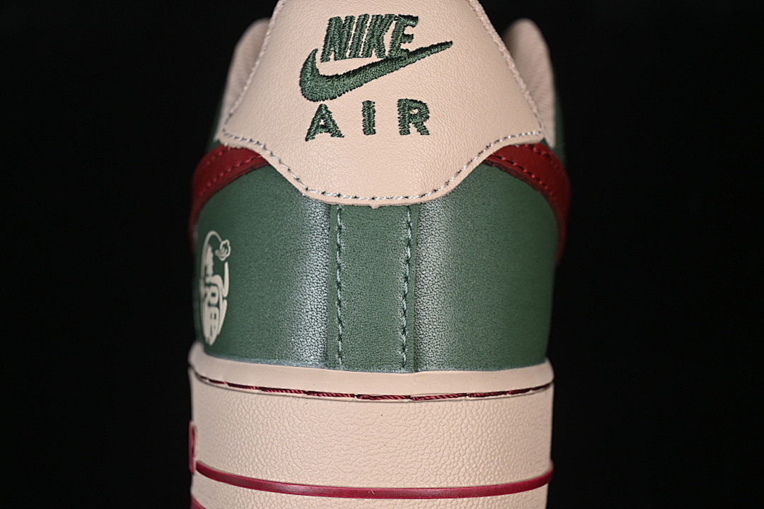 Nike [NH0601-518]-[AIR FORCE 1 07 LOW CASUAL SNEAKERS BROWN/GREEN/RED]-[WOMAN:36-39]-[MAN:40-45] - Image 7