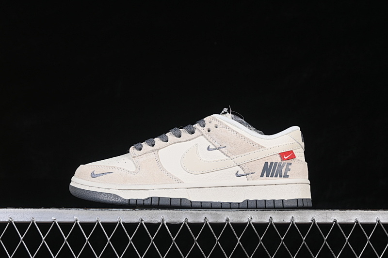 Nike DUNK LOW CASUAL SNEAKERS WHITE/LIGHT WHEAT/GREY · DN3168-009, photo 1