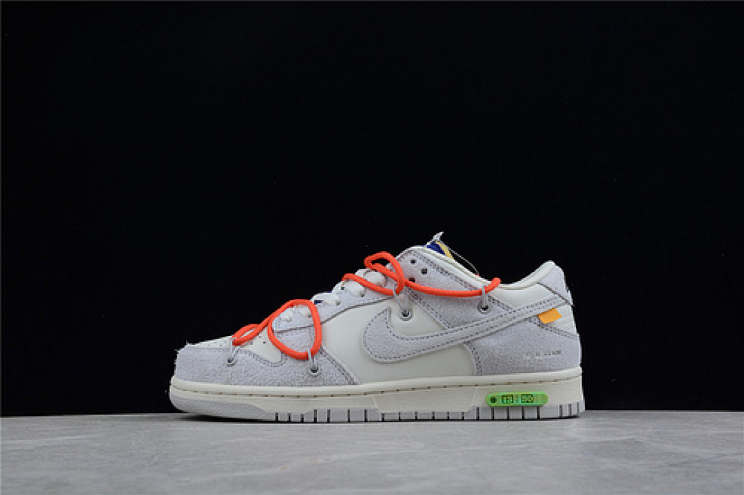 Off-White Nike OW X SB DUNK LOW LOT 13 OF 50 SAIL/NEUTRAL GREY/HABANERO RED · DJ0950-110, photo 1