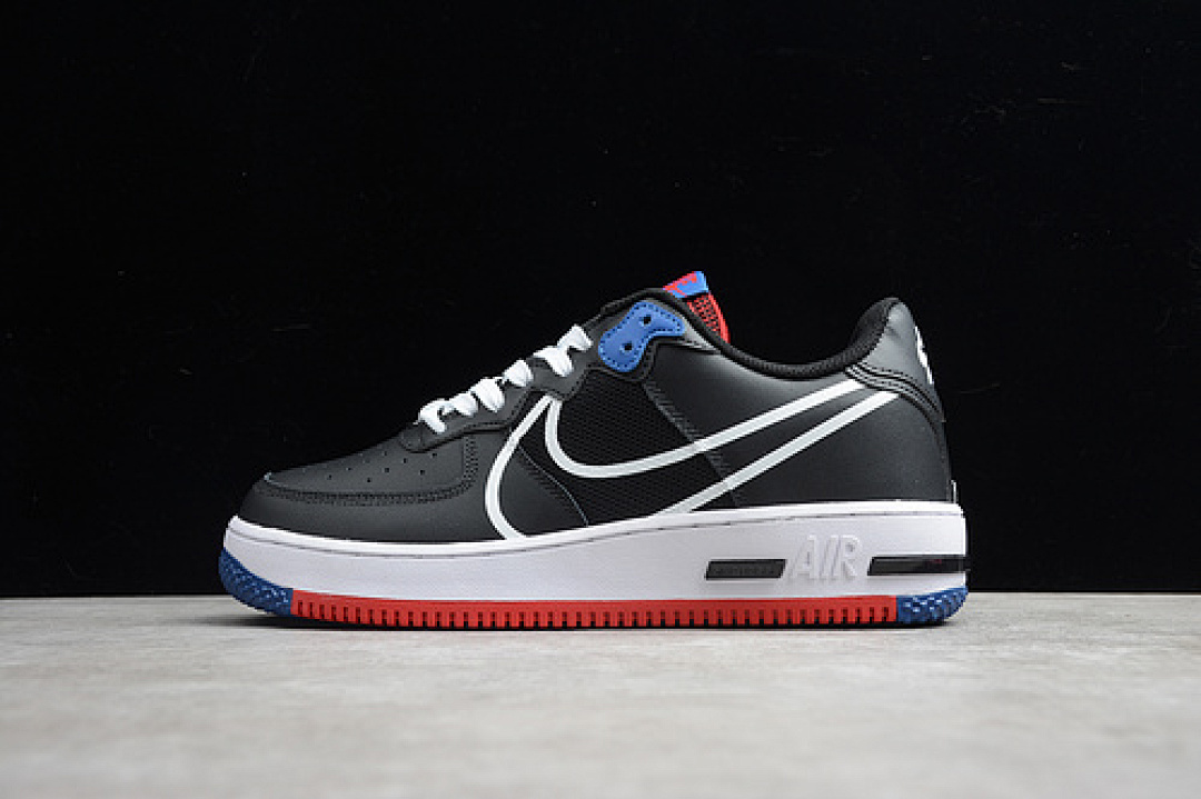 Nike Nike AIR FORCE 1 LOW REACT BLACK/WHITE/GYM RED-GYM BLUE · CT1020-001, photo 1