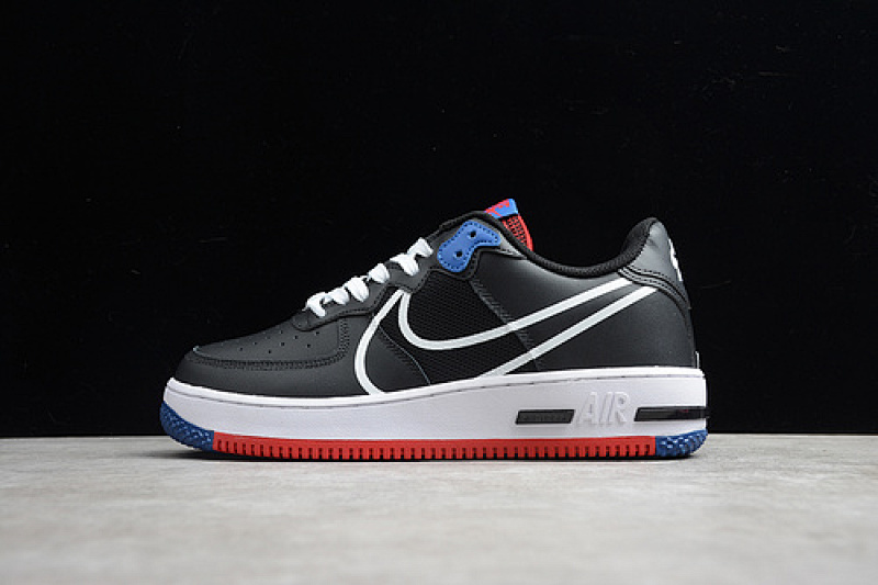 Nike Nike AIR FORCE 1 LOW REACT BLACK/WHITE/GYM RED-GYM BLUE · CT1020-001, photo 1