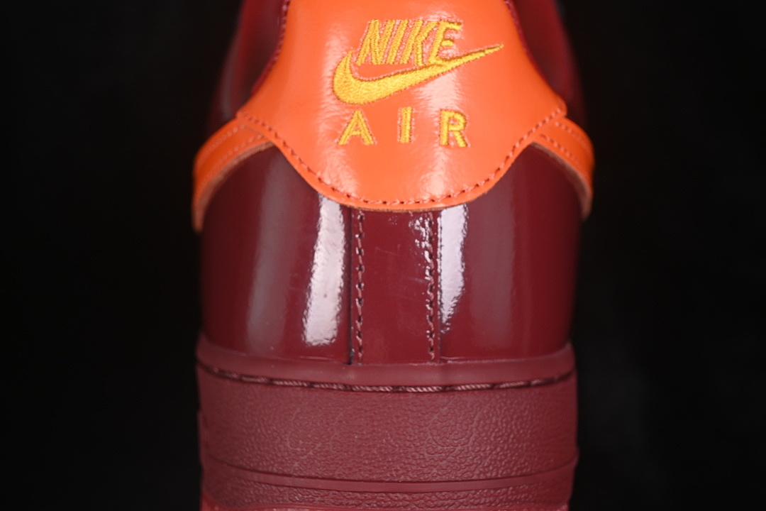Nike [IO4489-601]-[AIR FORCE 1 07 LOW CASUAL SNEAKERS WINE RED/ORANGE]-[WOMAN:36-39]-[MAN:40-46] - Image 6