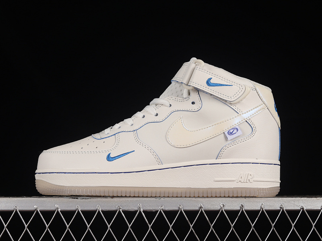 Nike [FB1869-055]-[AIR FORCE 1 07 MID PEARL WHITE/PEARL WHITE/SKY BLUE]-[WOMAN:36-39]-[MAN:40-45], photo 1