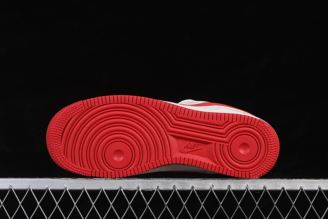 Nike [HT5088-613]-[AIR FORCE 1 07 LOW CASUAL SNEAKERS BEIGE/RED/GREY]-[WOMAN:36-39]-[MAN:40-45] - Image 14