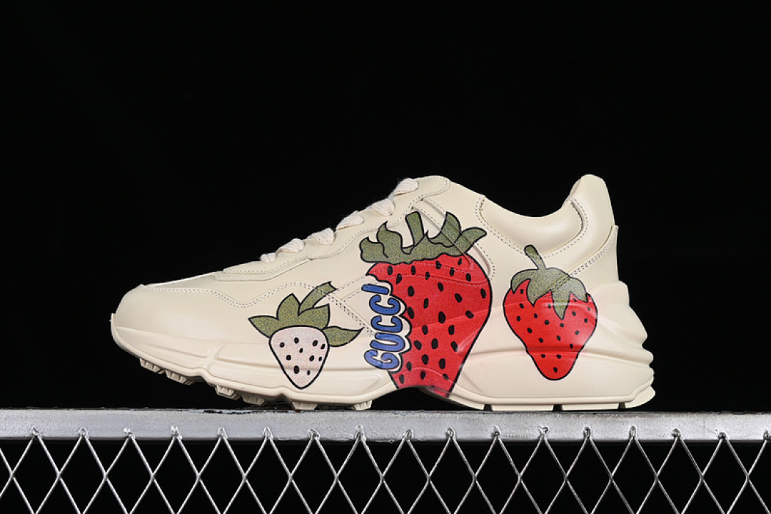 On Running On Running GU*CCI RHYTON VINTAGE TRAINER SNEAKER WHITE/RED/GREEN · DRW009522, photo 1