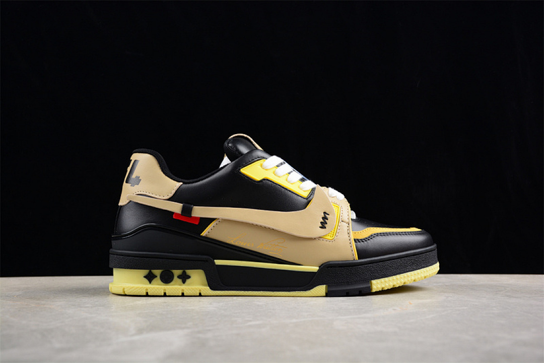 Louis Vuitton [LOUIS VUITTON TRAINER SNEAKER LOW LV WHITE/BLACK/YELLOW]-[WOMAN:35-39]-[MAN:40-45] - Image 16