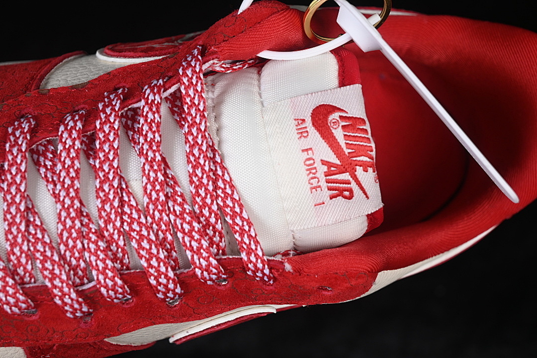 Nike [XL1979-144]-[AIR FORCE 1 07 LOW CASUAL SNEAKERS WHITE/RED]-[WOMAN:36-39]-[MAN:40-45] - Image 9