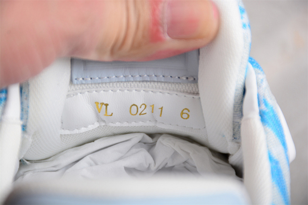 Louis Vuitton [L*V TRAINER SNEAKER LOW BASKETBALL SHOES WHITE/BLUE]-[MAN:38-45] - Image 4