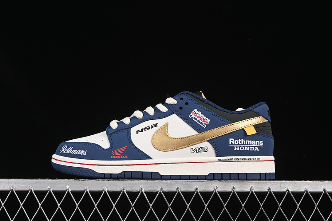 Nike SB DUNK LOW WHITE/BLUE/GOLD · MU0232-365, photo 1
