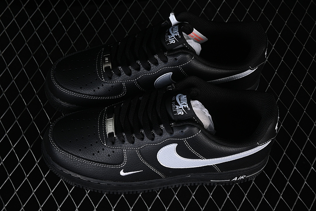 Nike [ZH0316-154]-[AIR FORCE 1 07 LOW BLACK/SILVER/BLACK]-[WOMAN:36-39]-[MAN:40-45] - Image 11