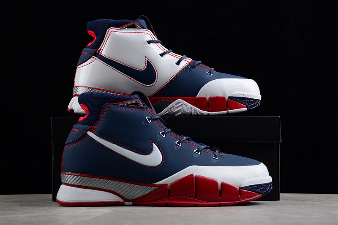 Nike [AQ2728-400]-[ZOOM KOBE 1 PROTRO USA MIDNIGHT NAVY/WHITE-VARSITY RED]-[MAN:40-46] - Image 2