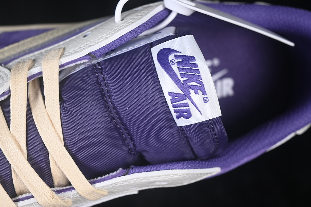 Jordan [DM7866-117]-[AIR JORDAN 1 LOW OG AJ1 INVERTED HOOK PURPLE/BEIGE]-[WOMAN:36-39]-[MAN:40-47.5] - Image 8