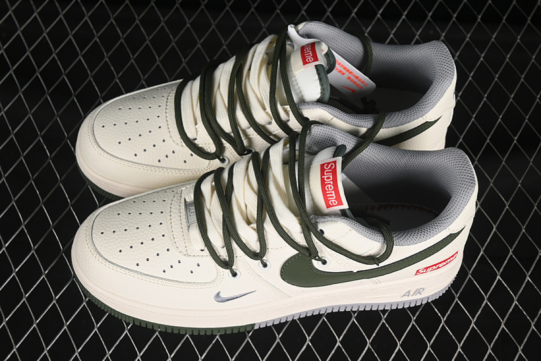Nike [DM6868-070]-[AIR FORCE 1 07 LOW SUPREME GREY/BLACK/GREEN/BEIGE]-[WOMAN:36-39]-[MAN:40-45] - Image 11