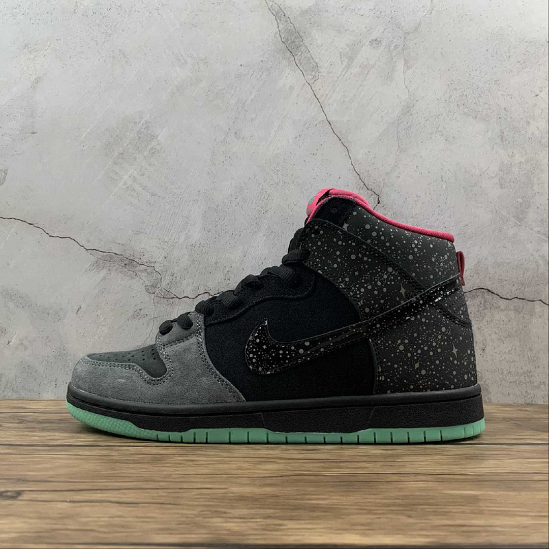 Nike DUNK SB HIGH PREMIER NORTHERN LIGHTS ANTHRACITE/BLACK-HYPER PINK-CRYSTAL MINT · 313171-063, photo 1