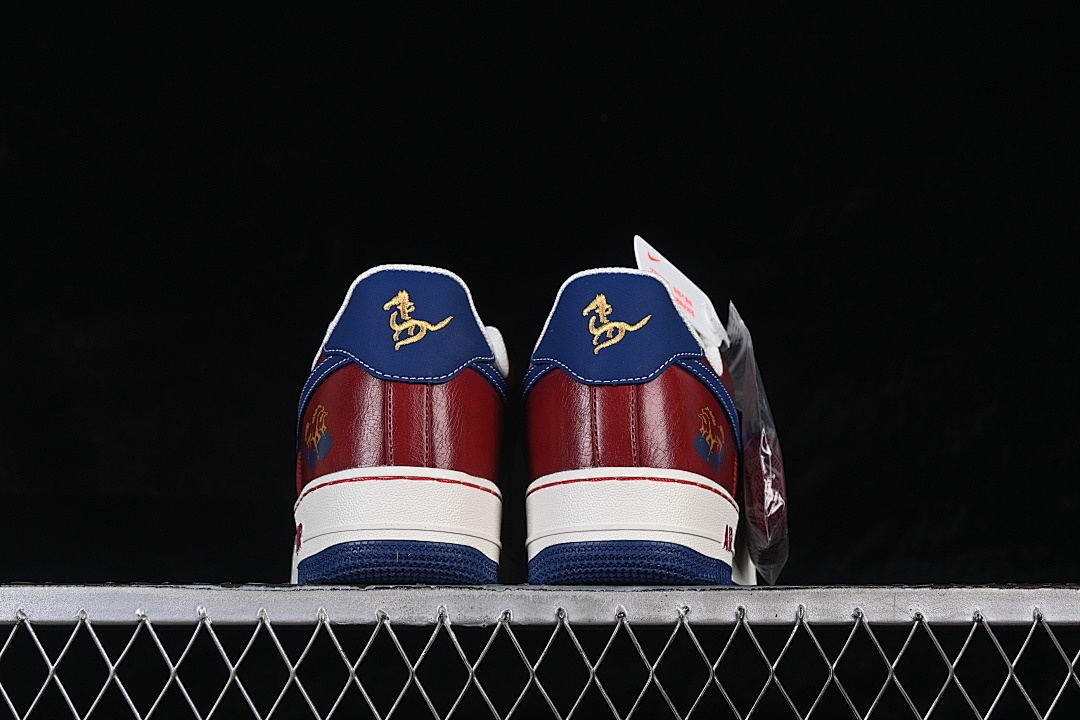 Nike [FV4921-600]-[AIR FORCE 1 07 LOW CASUAL SNEAKERS WHITE/WINE RED/BLUE]-[WOMAN:36-39]-[MAN:40-45] - Image 14