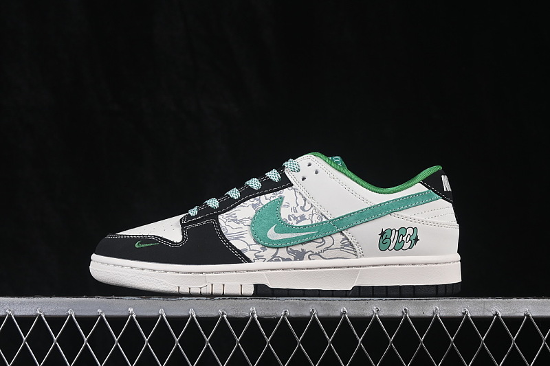Nike DUNK LOW CASUAL SNEAKERS BLUE/WHITE/BLACK/GREEN · DZ1314-018, photo 1