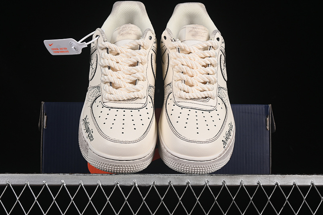 Nike [315221-333]-[AIR FORCE 1 07 LOW BLACK/BEIGE]-[WOMAN:36-39]-[MAN:40-45] - Image 13
